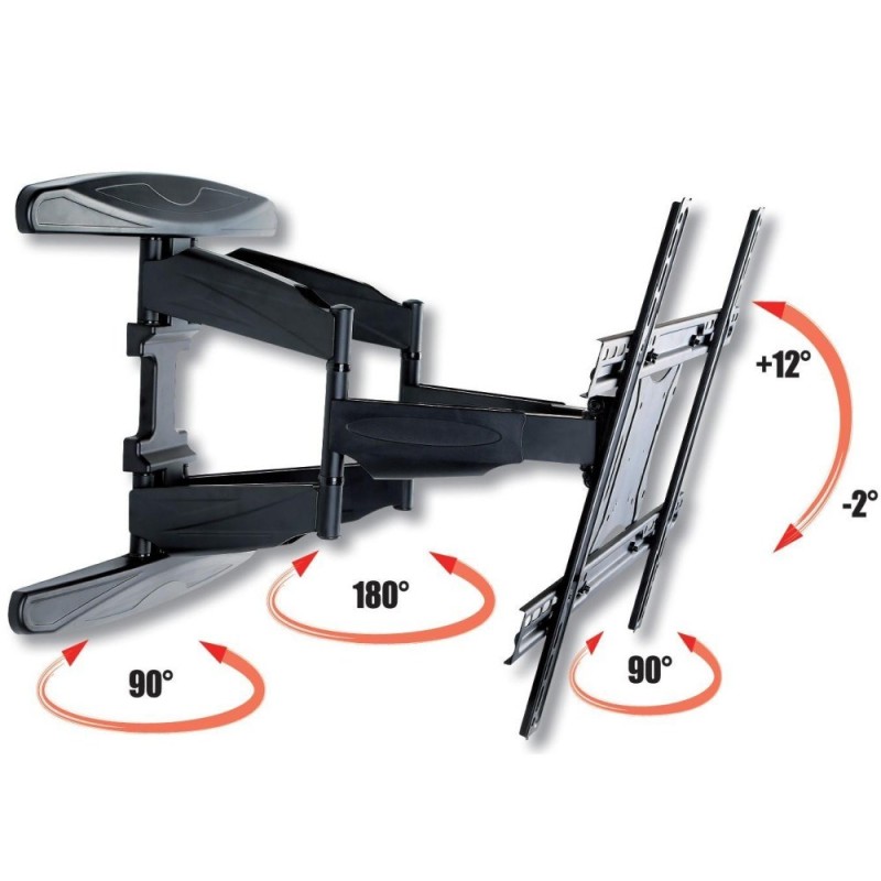 Techly 40-80 Ultra Slim Full Motion LCD TV Wall Mount Bracket Black Techly 40-80 Ultra Slim Full Motion LCD TV Wall Mount Bracket Black