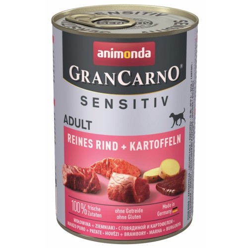 ANIMONDA GranCarno Adult Sensitiv Beef with potatoes - wet dog food - 400g ANIMONDA GranCarno Adult Sensitiv Beef with potatoes - wet dog food - 400g