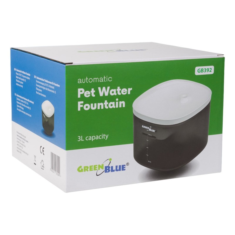 GreenBlue Automatic Water Dispenser/Pet Drinker, 3L, USB 5V1A, GB392 GreenBlue Automatic Water Dispenser/Pet Drinker, 3L, USB 5V1A, GB392