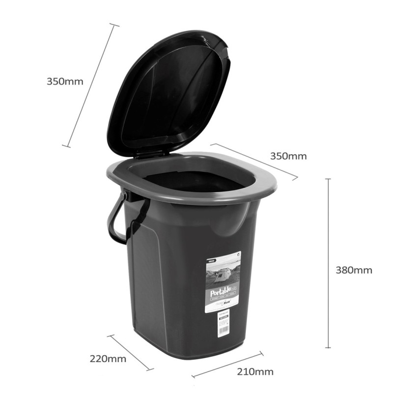 GreenBlue GB320BR 19L Portable Camping Toilet Bucket Travel Festival with Handle Detachable Seat - Navy Blue & Pink GreenBlue GB320BR 19L Portable Camping Toilet Bucket Travel Festival with Handle Detachable Seat - Navy Blue & Pink