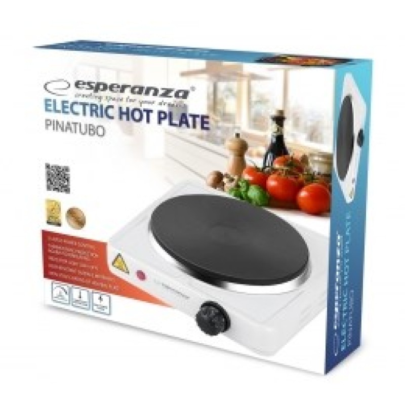 Esperanza EKH002W hob Black,White Countertop Sealed plate 1 zone(s) Esperanza EKH002W hob Black,White Countertop Sealed plate 1 zone(s)
