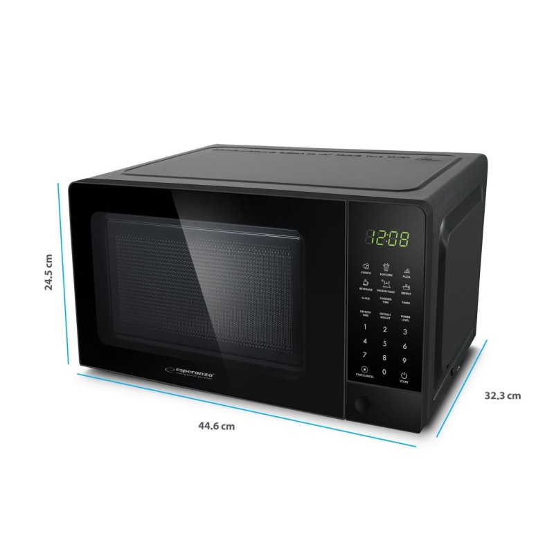Esperanza EKO009 microwave Countertop Solo microwave 20 L 700 W Black Esperanza EKO009 microwave Countertop Solo microwave 20 L 700 W Black