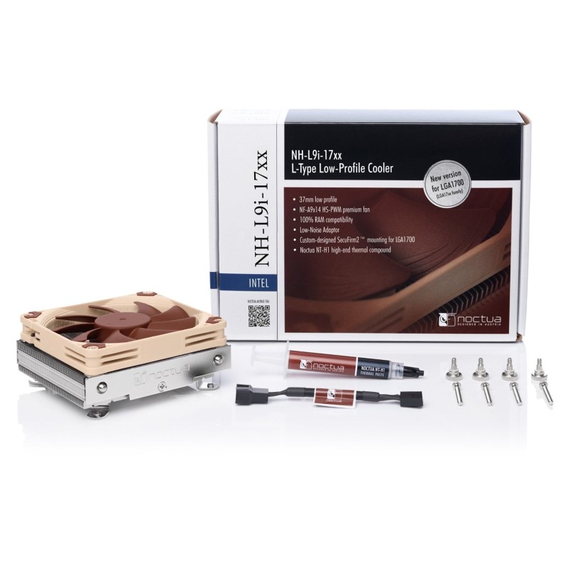 Noctua Kühler NH-L9i 17xx Processor Cooler 9.2 cm Beige, Brown 1 pc(s) Noctua Kühler NH-L9i 17xx Processor Cooler 9.2 cm Beige, Brown 1 pc(s)