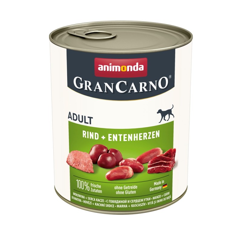 ANIMONDA GranCarno Adult Beef and duck hearts - wet dog food - 400g