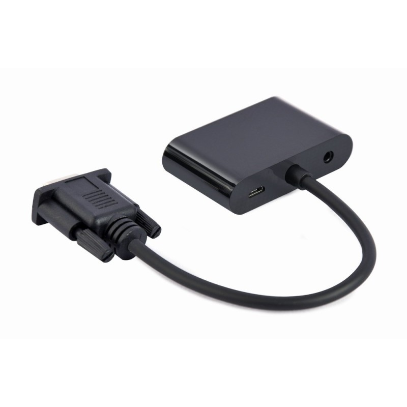 Gembird A-VGA-HDMI-02 video cable adapter 0.15 m HDMI + VGA (D-Sub) VGA (D-Sub) Black Gembird A-VGA-HDMI-02 video cable adapter 0.15 m HDMI + VGA (D-Sub) VGA (D-Sub) Black