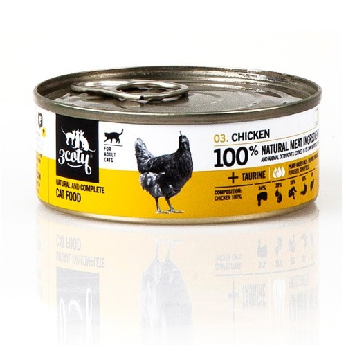 3COTY Chicken - wet cat food - 80g 3COTY Chicken - wet cat food - 80g