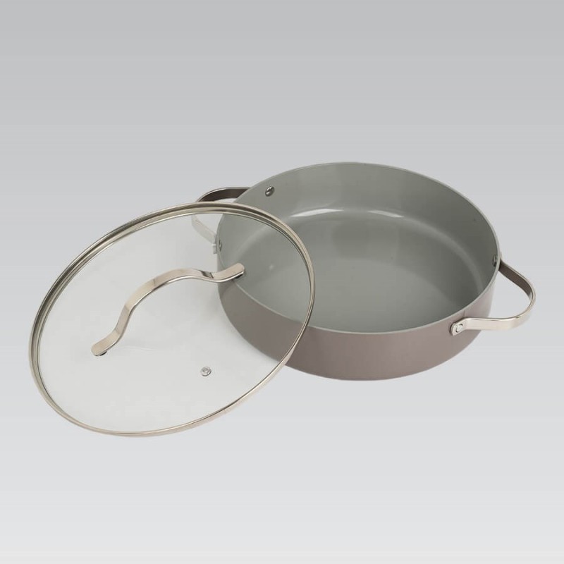 Casserole shallow with lid MAESTRO MR-4009 (MR-4009-28S) 28 cm 3.9 l Grey Casserole shallow with lid MAESTRO MR-4009 (MR-4009-28S) 28 cm 3.9 l Grey
