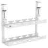 Maclean under-desk cable organizer, max. load 5kg, 2 levels, white, MC-104 W