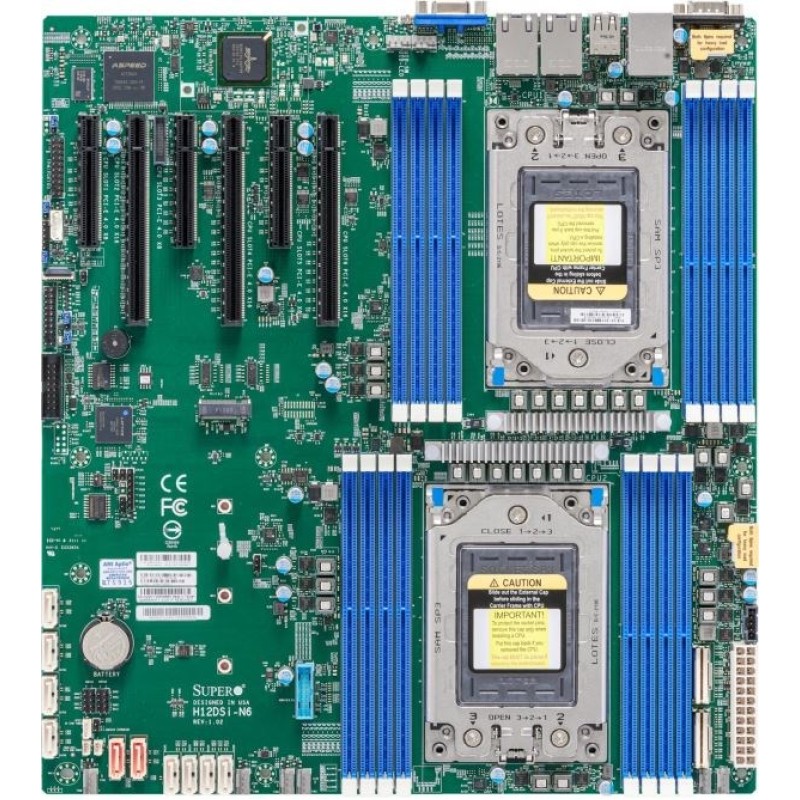 Płyta główna Gigabyte MZ33-AR0 1x SP5 AMD Epyc 9004 SoC (24x DIMM, 6x MCIO 8i, 1xM.2, 2x10Gbe, IPMI, E-ATX)