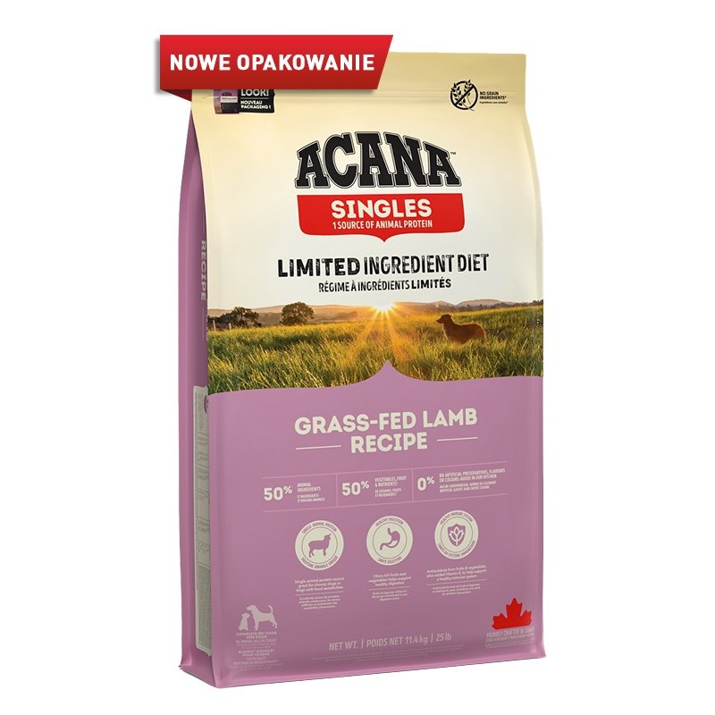ACANA Singles Grass-Fed Lamb - dry dog food - 11,4kg ACANA Singles Grass-Fed Lamb - dry dog food - 11,4kg
