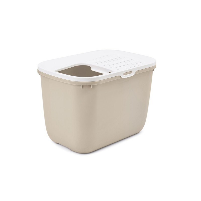 SAVIC HOP Coffee Brown with White Lid – Cat Litter Tray – 58.5x39x39.5 cm – 1 pc. SAVIC HOP Coffee Brown with White Lid – Cat Litter Tray – 58.5x39x39.5 cm – 1 pc.