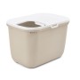 SAVIC HOP Coffee Brown with White Lid – Cat Litter Tray – 58.5x39x39.5 cm – 1 pc.