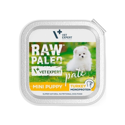 RAW PALEO Pate Mini Puppy Turkey - wet food for puppies - 150 g RAW PALEO Pate Mini Puppy Turkey - wet food for puppies - 150 g