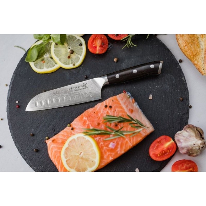 Nóż santoku Santoku Kohersen Elegance Ebony Wood 12,7cm Nóż santoku Santoku Kohersen Elegance Ebony Wood 12,7cm