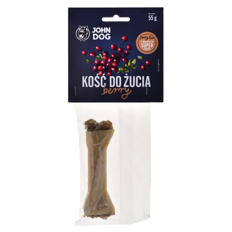 JOHN DOG Chewing bone Berry with cranberry - dog chew - 12 cm
