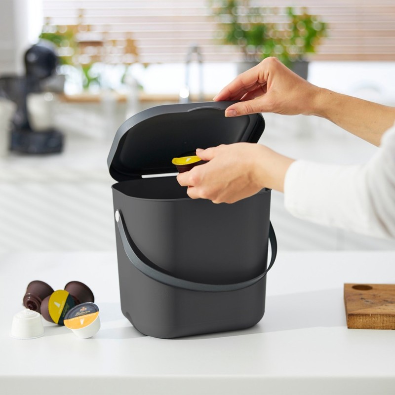 ROTHO Albula Anthracite - waste sorting container - 6l ROTHO Albula Anthracite - waste sorting container - 6l