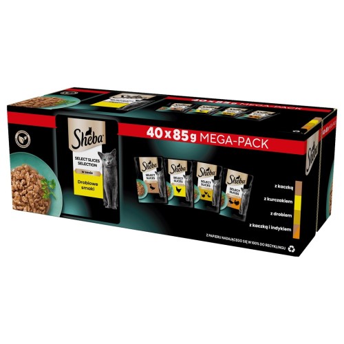 SHEBA Selection Select Slices Poultry Flavours - wet cat food - 40 x 85g SHEBA Selection Select Slices Poultry Flavours - wet cat food - 40 x 85g