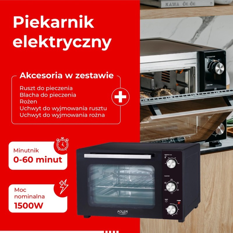 Adler AD 6025 oven Black Adler AD 6025 oven Black