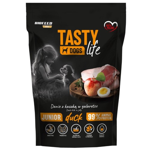 BIOFEED Tasty Dogs Life Junior Duck - wet dog food - 150g