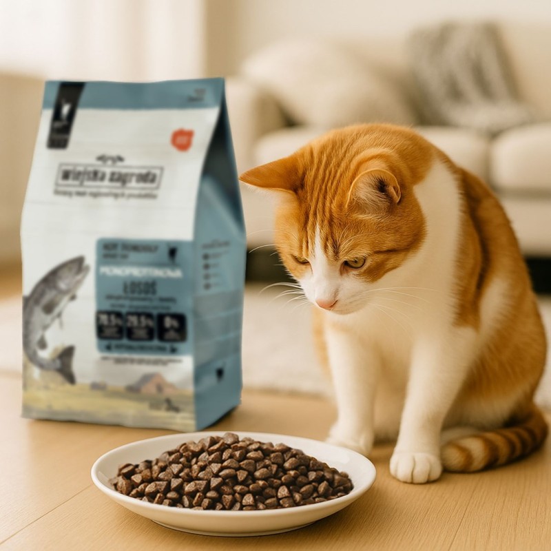 WIEJSKA ZAGRODA Monoprotein Salmon - dry cat food - 3kg