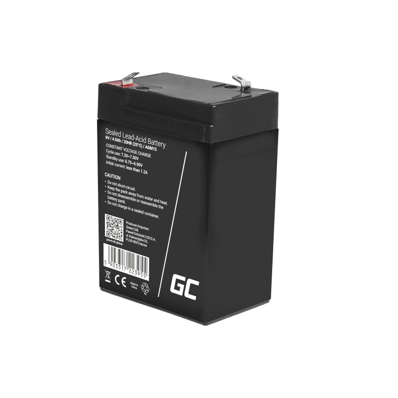 Green Cell AGM15 UPS battery Sealed Lead Acid (VRLA) 6 V 4 Ah Green Cell AGM15 UPS battery Sealed Lead Acid (VRLA) 6 V 4 Ah