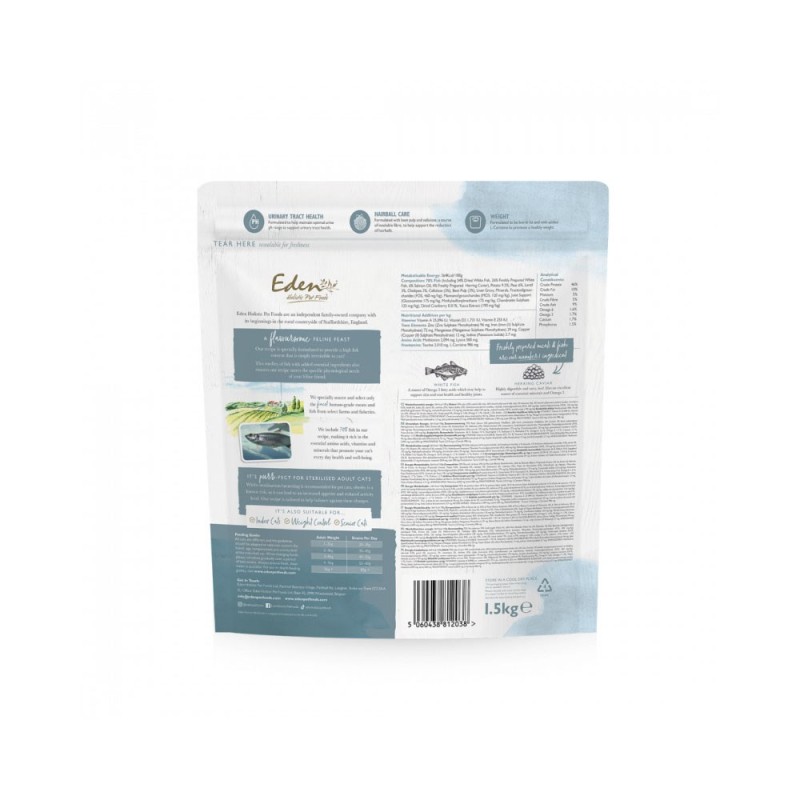 EDEN White Fish with Herring Caviar - dry cat food - 1.5 kg EDEN White Fish with Herring Caviar - dry cat food - 1.5 kg