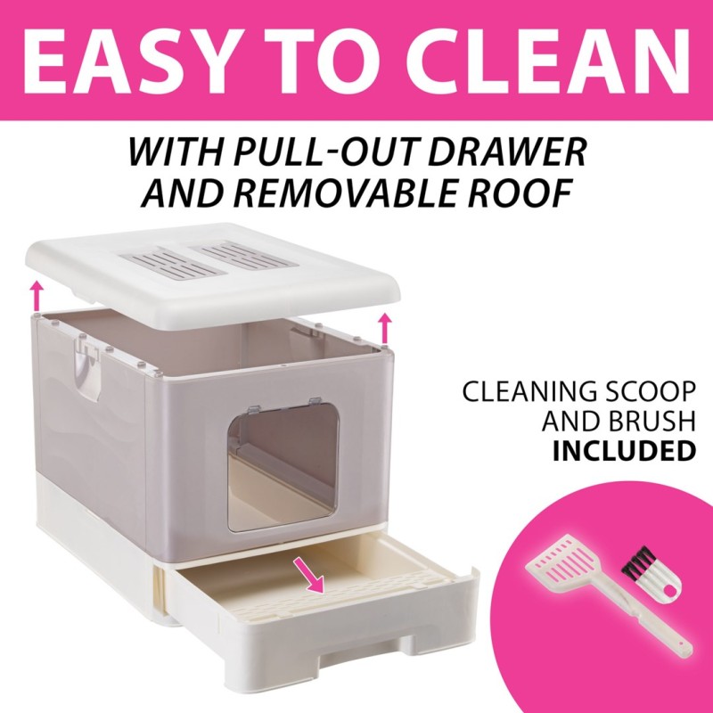 FERPLAST Sahara Lilac - cat litter box - 52 x 39 x 40cm