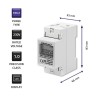 Qoltec 50899 Single phase electronic energy consumption meter | 230 V | LCD | 2P | DIN rail Qoltec 50899 Single phase electronic energy consumption meter | 230 V | LCD | 2P | DIN rail