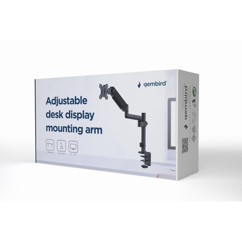 Gembird MA-DA1P-01 Adjustable desk display mounting arm, 17”-32”, up to 9 kg Gembird MA-DA1P-01 Adjustable desk display mounting arm, 17”-32”, up to 9 kg