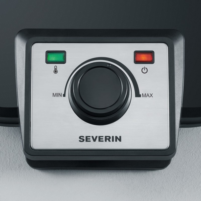 SEVERIN DOUBLE WAFFLE IRON, STEEL, 1200W WA2106 SEVERIN DOUBLE WAFFLE IRON, STEEL, 1200W WA2106