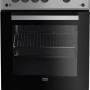 Beko FSG52020FX cooker Freestanding cooker Gas Inox