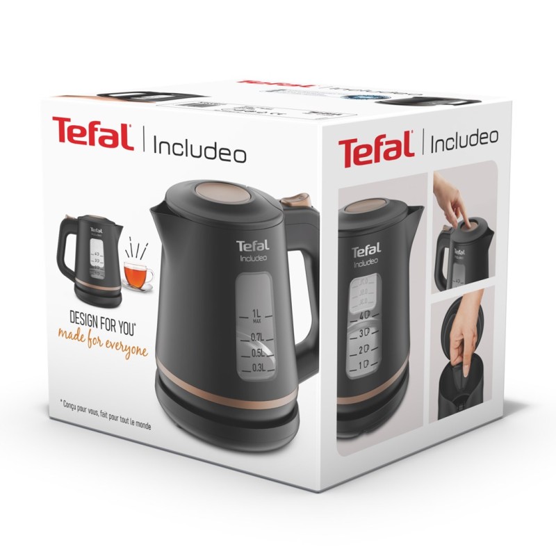 Tefal Includeo KI5338 electric kettle 1 L 2400 W Black Tefal Includeo KI5338 electric kettle 1 L 2400 W Black