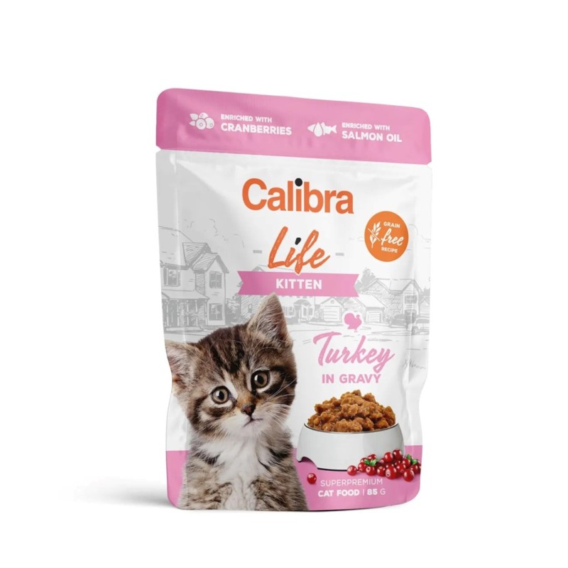 CALIBRA CAT life pouch kitten turkey in gravy 85g CALIBRA CAT life pouch kitten turkey in gravy 85g