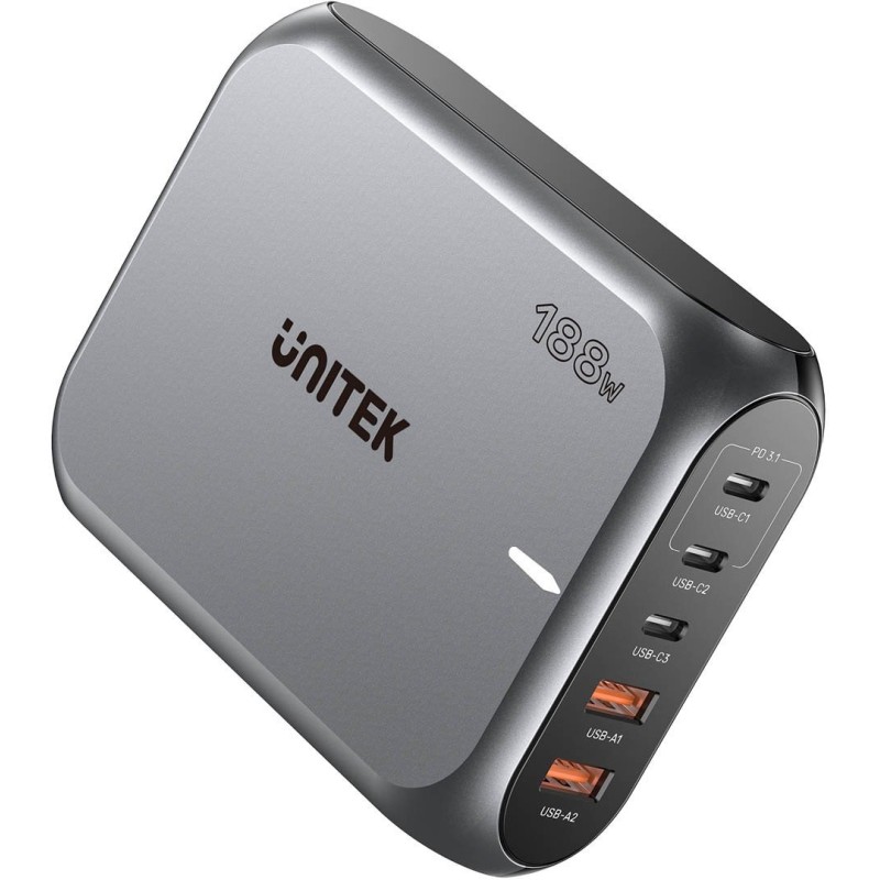 UNITEK WALL CHARGER 2X USB-A 3X USB-C PD 3.1 188W UNITEK WALL CHARGER 2X USB-A 3X USB-C PD 3.1 188W