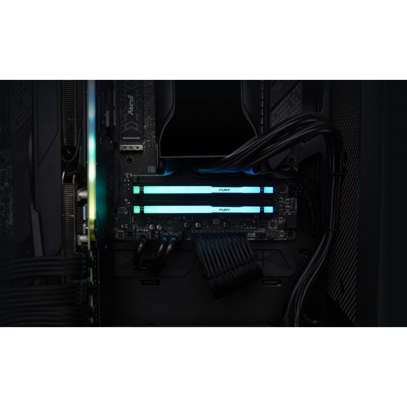Kingston Technology FURY Beast 32GB 5600MT/s DDR5 CL40 DIMM (Kit of 2) RGB Kingston Technology FURY Beast 32GB 5600MT/s DDR5 CL40 DIMM (Kit of 2) RGB