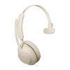 Jabra Evolve2 65 UC Mono Link380c - wireless over-ear headphones, beige Jabra Evolve2 65 UC Mono Link380c - wireless over-ear headphones, beige