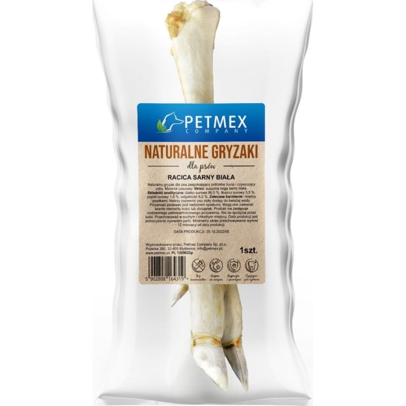 PETMEX Roe deer's hoof white - dog treat - 300g