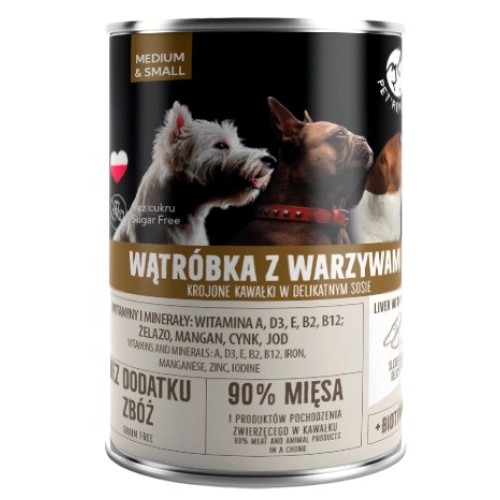PET REPUBLIC Adult Medium & Small Liver with vegetables - wet dog food - 400g