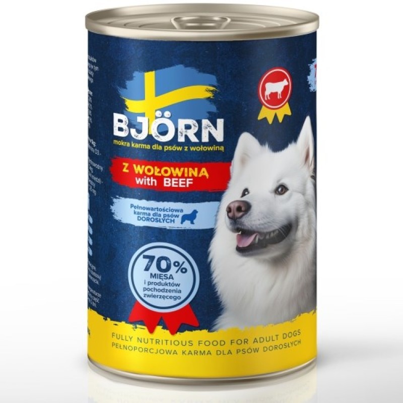 BJORN with beef - wet dog food - 400g BJORN with beef - wet dog food - 400g