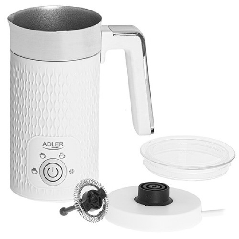 Adler AD 4494 milk frother/warmer Automatic Metallic, White Adler AD 4494 milk frother/warmer Automatic Metallic, White