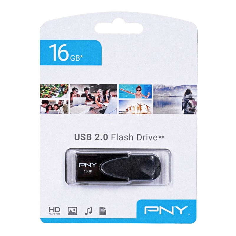 PNY Attaché 4 2.0 16GB USB flash drive USB Type-A Black PNY Attaché 4 2.0 16GB USB flash drive USB Type-A Black