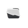 SAVIC Nestor White-Black - Covered Cat Litter Box - 56x39x38.5 cm - 1 pc SAVIC Nestor White-Black - Covered Cat Litter Box - 56x39x38.5 cm - 1 pc