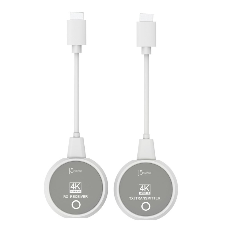 Nadajnik i odbiornik audio/video bezprzewodowy j5create ScreenCast 4K Wireless Display HDMI Extender ; kolor biały JVAW75-N Nadajnik i odbiornik audio/video bezprzewodowy j5create ScreenCast 4K Wireless Display HDMI Extender ; kolor biały JVAW75-N