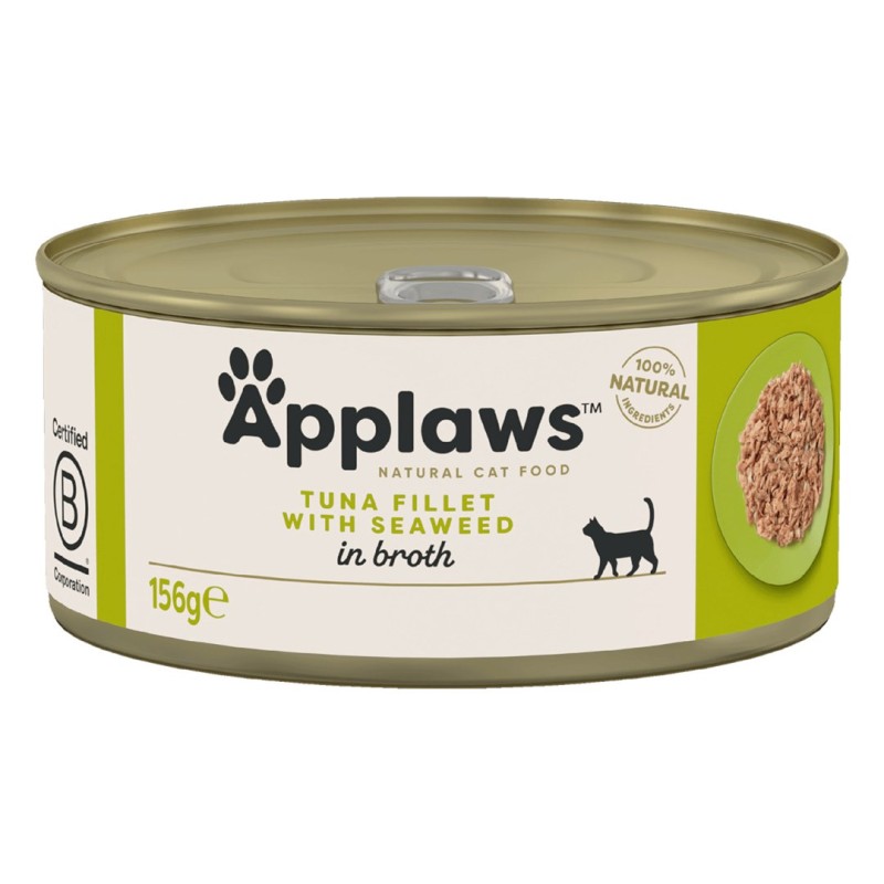 APPLAWS Tuna fillet with seaweed in broth - wet cat food - 156g APPLAWS Tuna fillet with seaweed in broth - wet cat food - 156g
