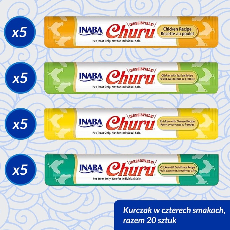 INABA Churu Variety box Chicken - cat treats - 20 x 14g INABA Churu Variety box Chicken - cat treats - 20 x 14g
