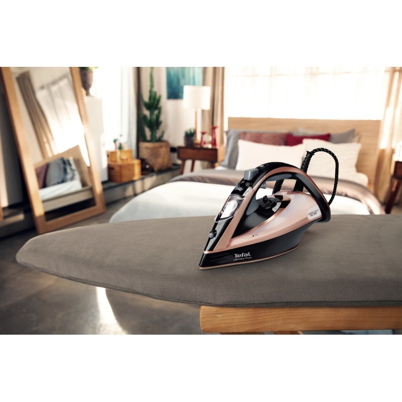 Tefal Ultimate Pure FV9845 iron Dry & Steam iron Durilium Autoclean soleplate 3200 W Black, Copper Tefal Ultimate Pure FV9845 iron Dry & Steam iron Durilium Autoclean soleplate 3200 W Black, Copper