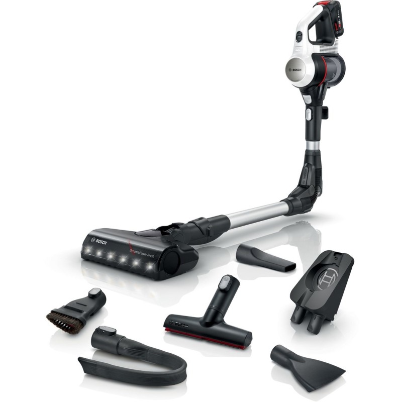 Bosch BSS711W stick vacuum/electric broom Battery Dry Bagless 0.3 L Black, Silver, White