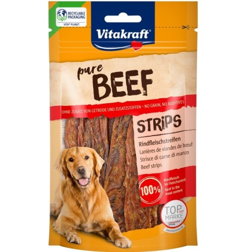 VITAKRAFT Pure Beef Strips - dog treat - 80 g VITAKRAFT Pure Beef Strips - dog treat - 80 g