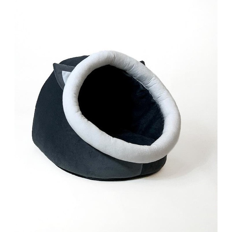 GO GIFT cat bed - graphite-white - 40x45x34 cm GO GIFT cat bed - graphite-white - 40x45x34 cm