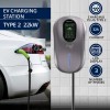 Qoltec 52430 EV Charging Station 2-in-1 Type2 | 22kW | Wi-fi| LCD | RFID | 3 phases | Wallbox | 5m